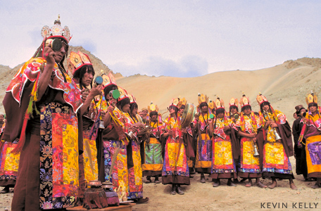 Tibetian funeral procession