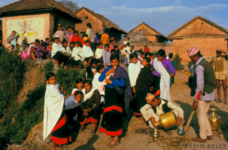 Preparations for a winter festival
