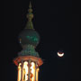 Minaret with crescent moon