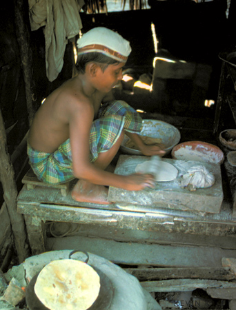 Making chapatis