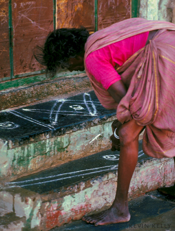 Flour paintings (Rangoli)
